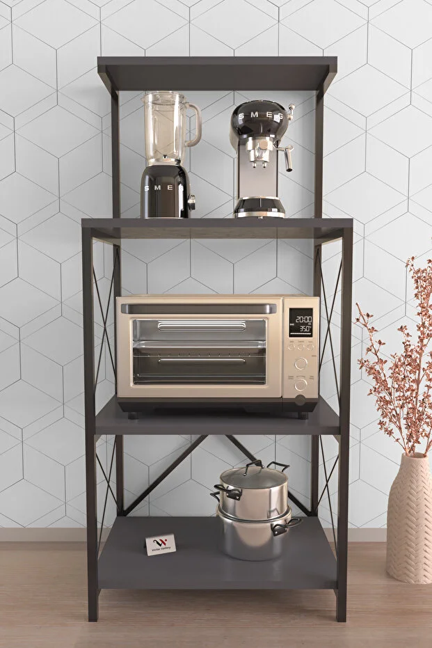 Mutfak Bangosu Çok Amaçlı Organizer Dolap – Antrasit